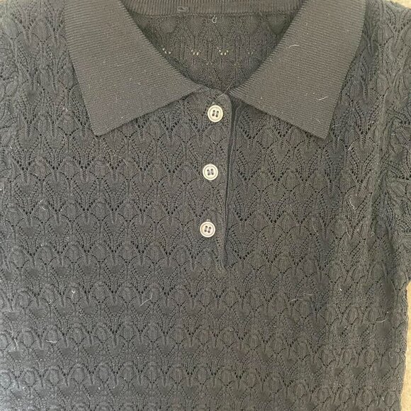 Sea Rue Fine Gauge Knit Polo Shirt | Women’s Size Small - Picture 4 of 4